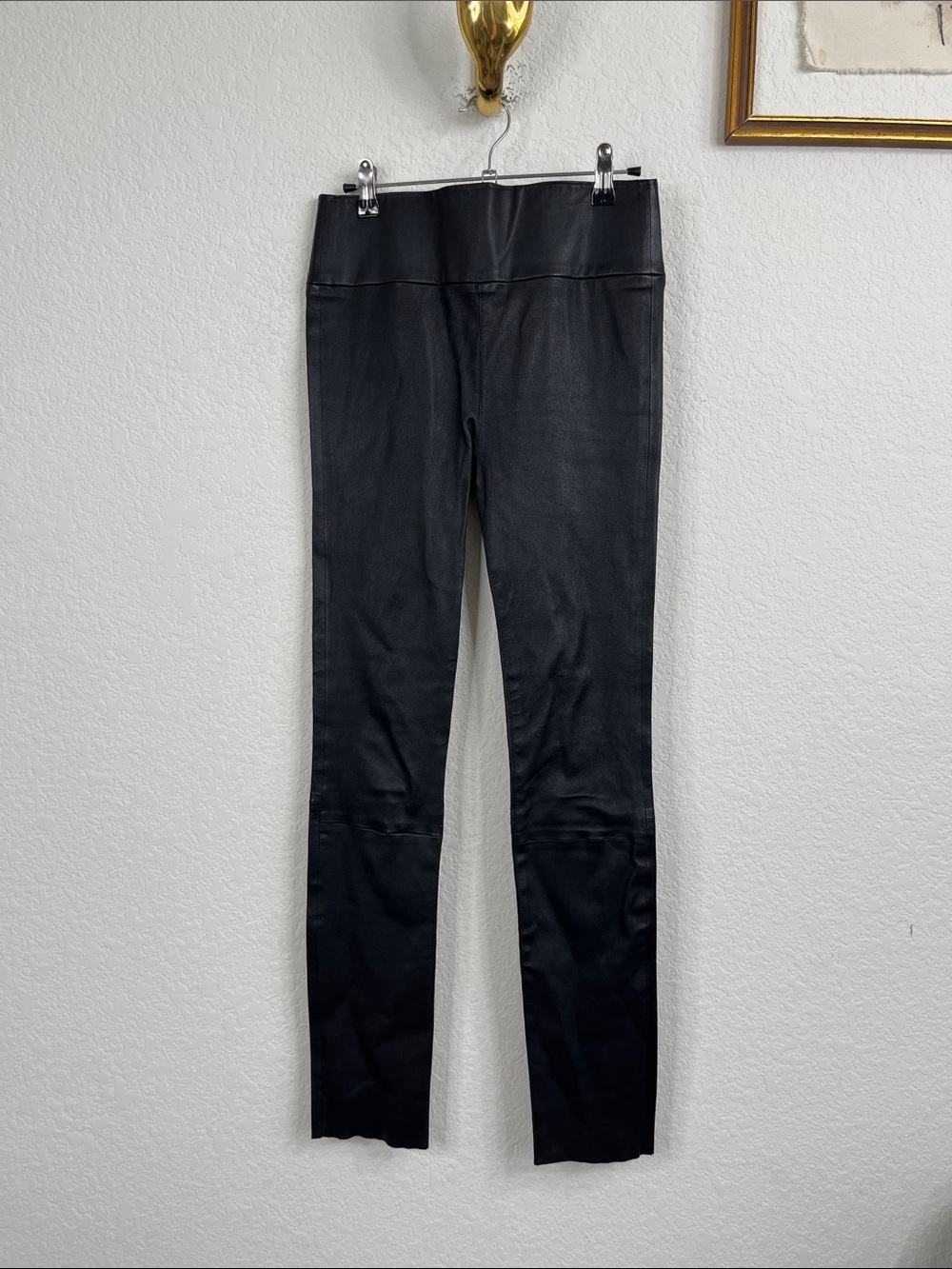 SPRWMN High Rise Straight Leg Lamb Leather Pants Made in USA